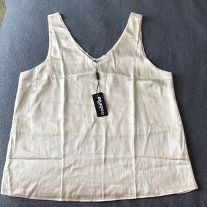 Zeagoo Womens Silk Satin V Neck Tank Top - M - NWT